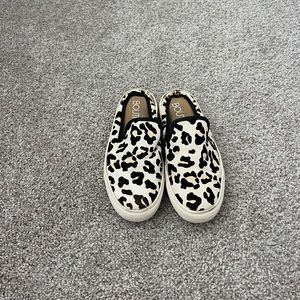 Corkys Abbott Mule Sneakers Snow Leopard Print Calf Hair